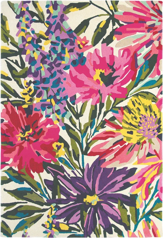 Brink and Campman Floreale Fuchsia Area Rug by Harlequin 5' 7'' X 7' 10'' Rectangle