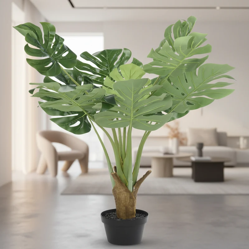 Pianta artificiale con vaso decorativa verde da 90 cm per interno