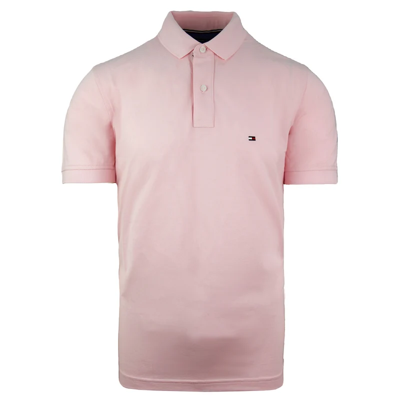 Tommy Hilfiger Classics Polo Shirt Pink Short Sleeve Mens Top MW0MW04119 678 M