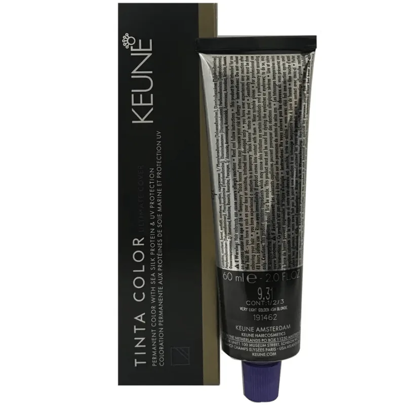 Keune - Tinta Color Ultimate Cover - 60ml - 9.31 - Louro Muito Claro Dourado Cinza