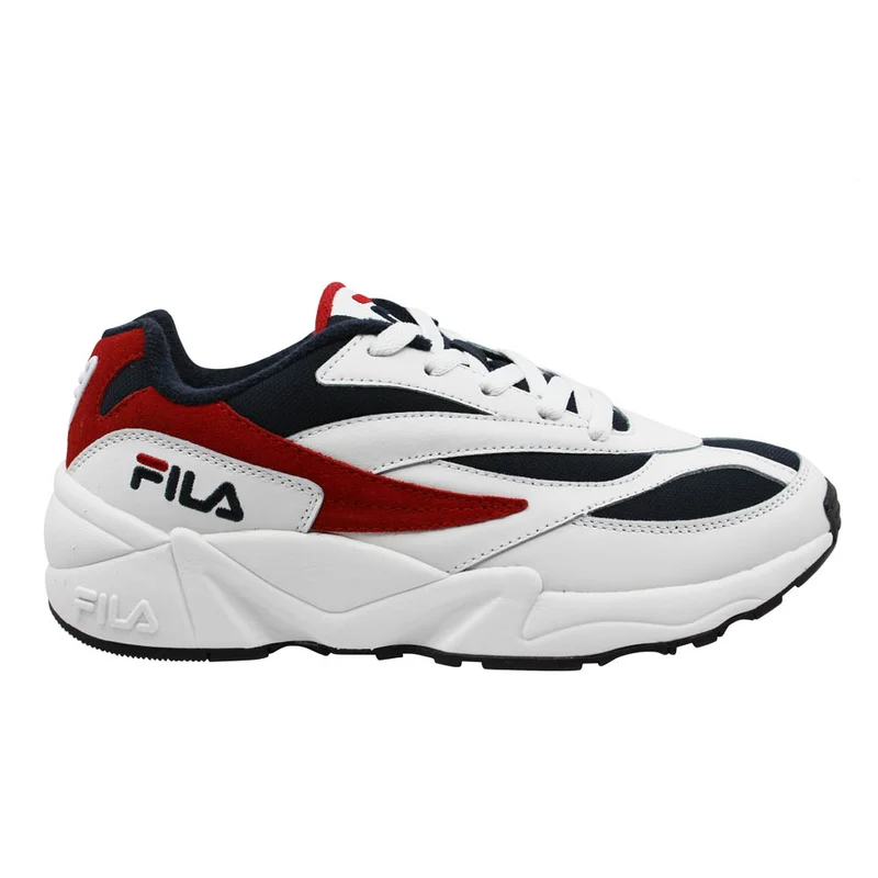 Fila V94M Low Mens White/Navy Trainers 10