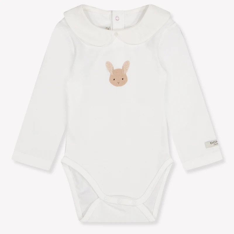 Donsje Amsterdam Davo Baby Meisjes Rompertje In Off White 9/12
