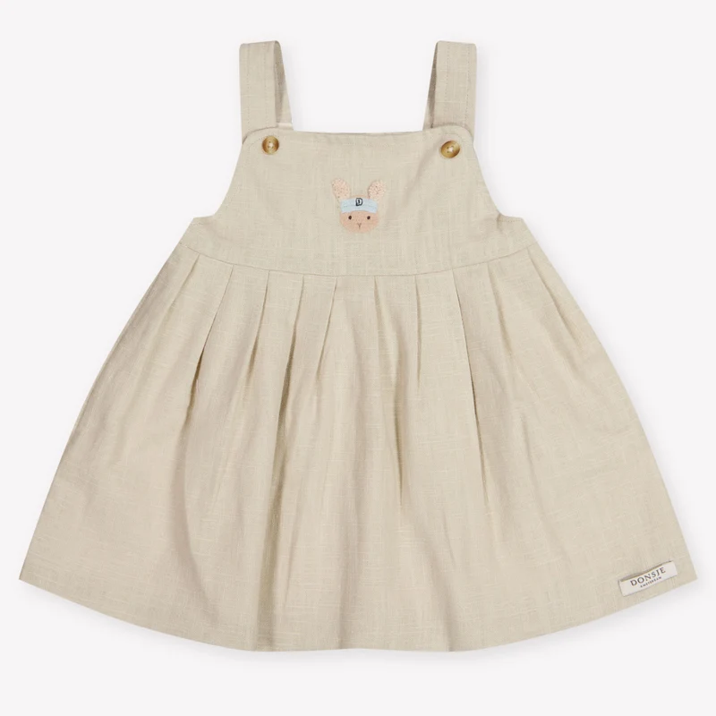Donsje Amsterdam Harpar Baby Meisjes Jurk In Zand 6/9