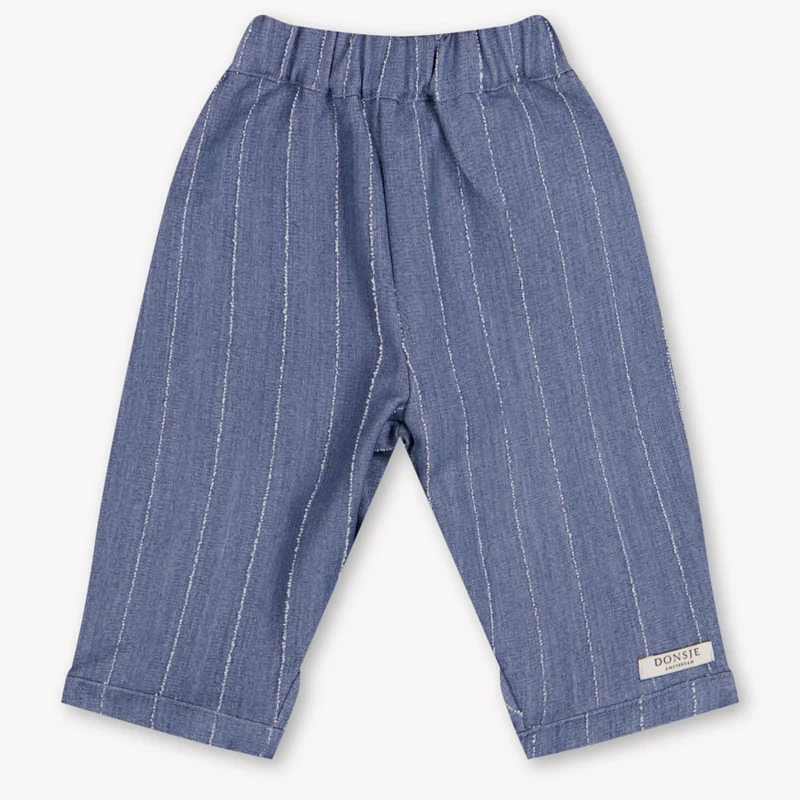 Donsje Amsterdam Mink Baby Jongens Broek In Blauw 24/30