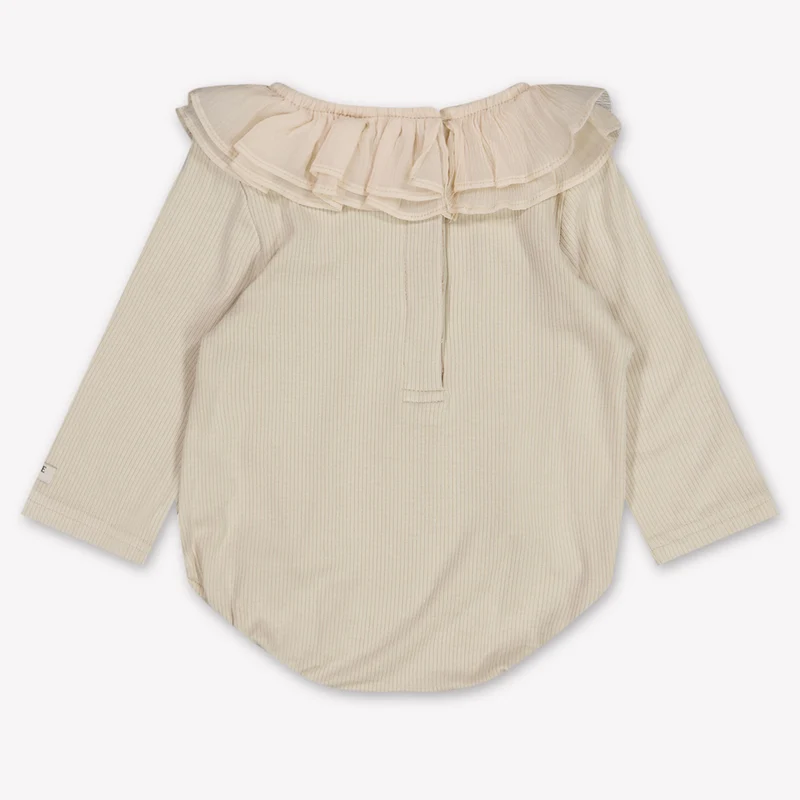 Donsje Amsterdam Fabien Baby Meisjes Rompertje In Licht Beige 9/12