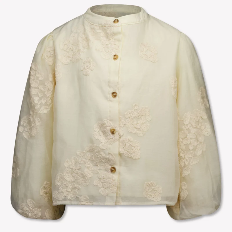 Donsje Amsterdam Opali Kinder Meisjes Blouse In Off White 7 - 8 Jaar