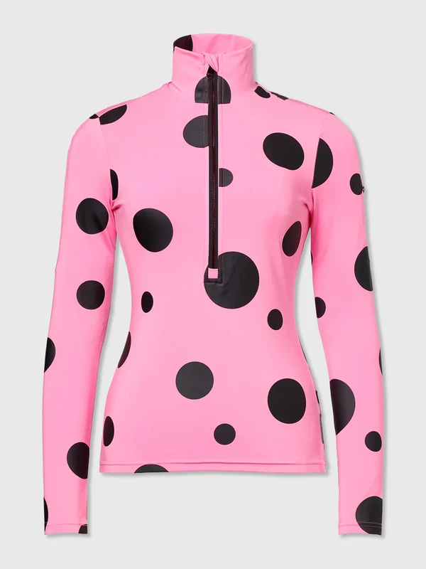 Goldbergh Women's Yoto Pully Base Layer Top XS / 0060 DOTS PINK COSMOS