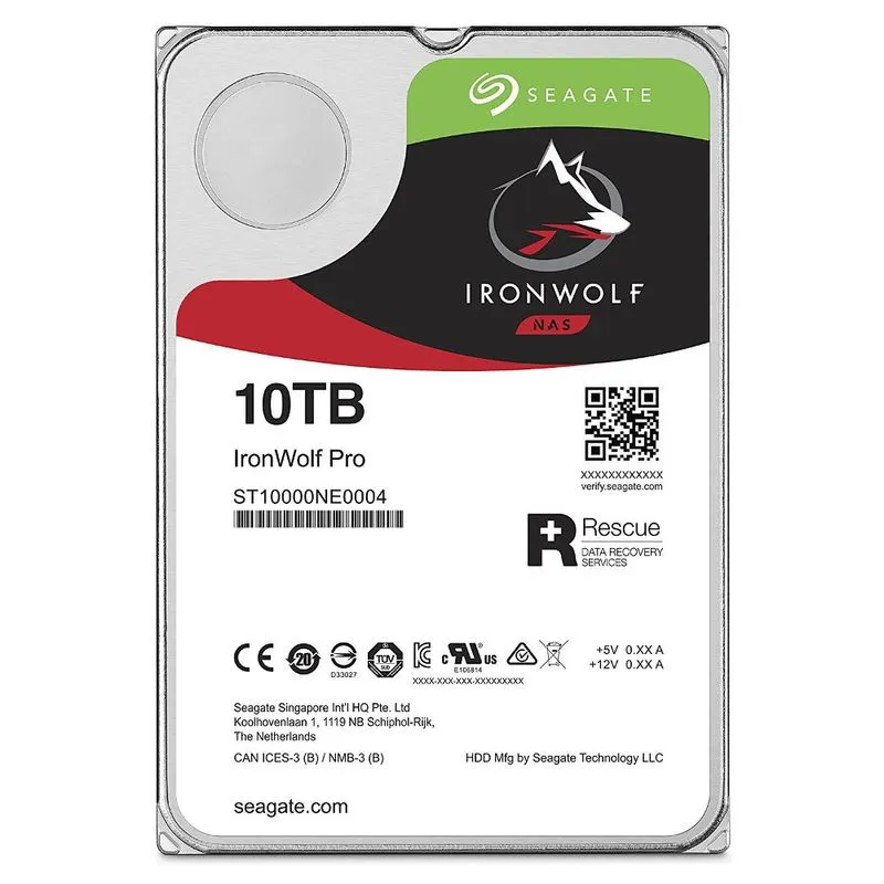 HD 10TB SATA Seagate IronWolf PRO - ST10000NE0004 (3,5pol, 6Gb/s, 7.200 RPM, 256MB Cache)