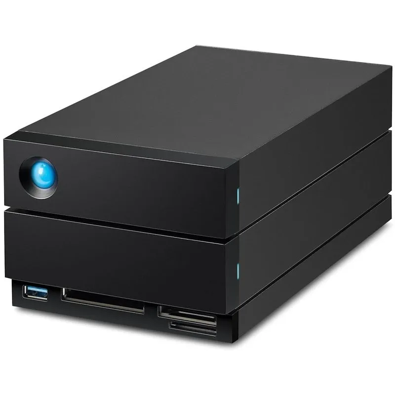 HD Externo 16TB USB 3.2 LaCie 2big Dock - STLG16000400 (USB-C 3.2, Thunderbolt 3, 2x IronWolf Pro em RAID, DP, Rescue)