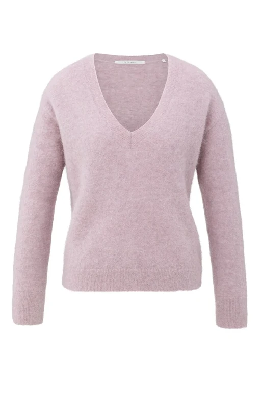 Pullover - V-Ausschnitt L / Rosa / Pullover & Strick