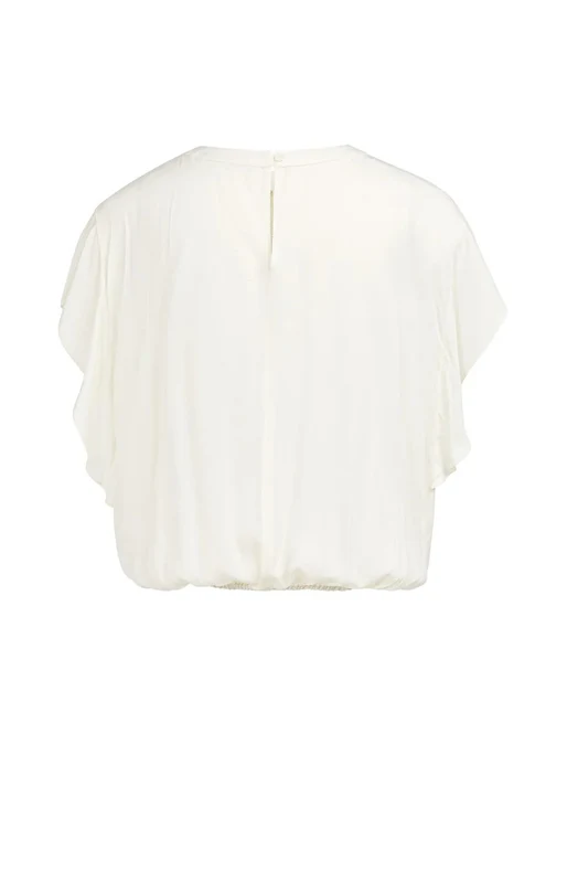 Bluse - Knotendetail 36 / Wollweiß / Blusen