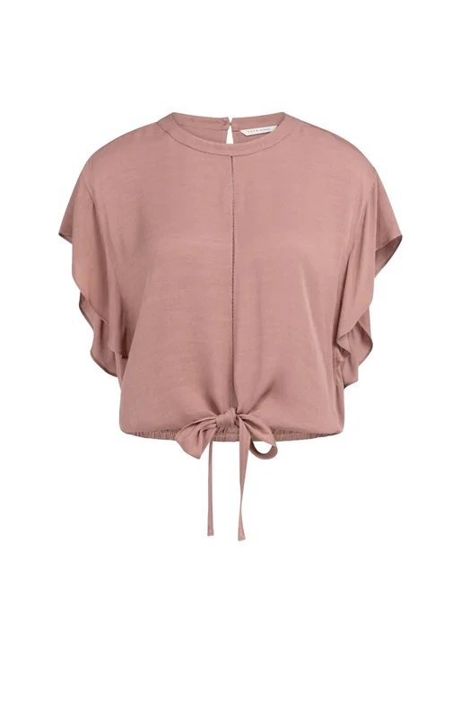 Bluse - Knotendetail 38 / Pink / Blusen