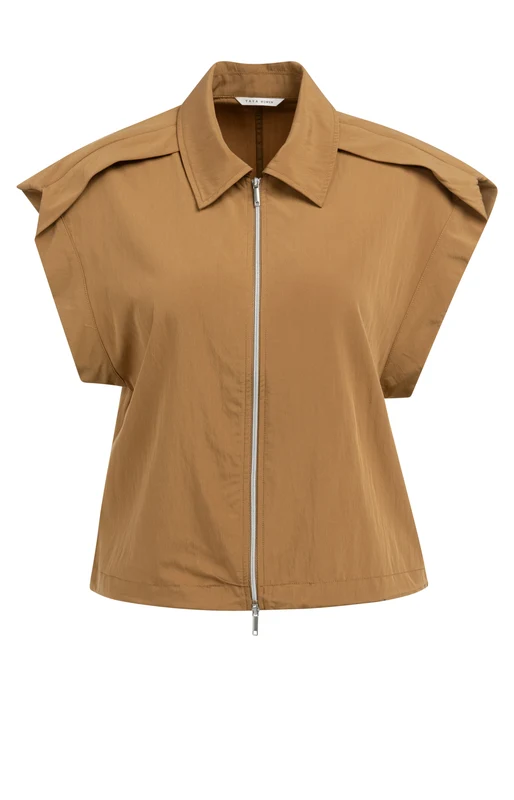 Blusenjacke - Flügelärmel 36 / Braun / Blusen