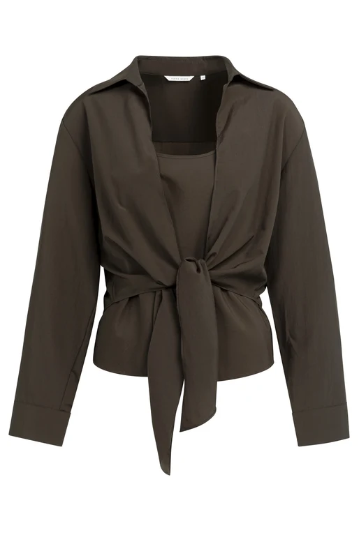 Set - Bluse mit Top 34 / Braun / Blusen
