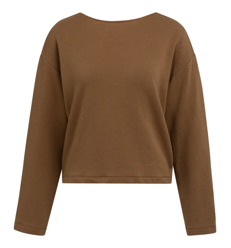 Sweatshirt - Knoten L / Braun / Pullover & Strick