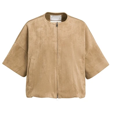 Jacke aus Velourslederimitat 40 / Braun / Jacken