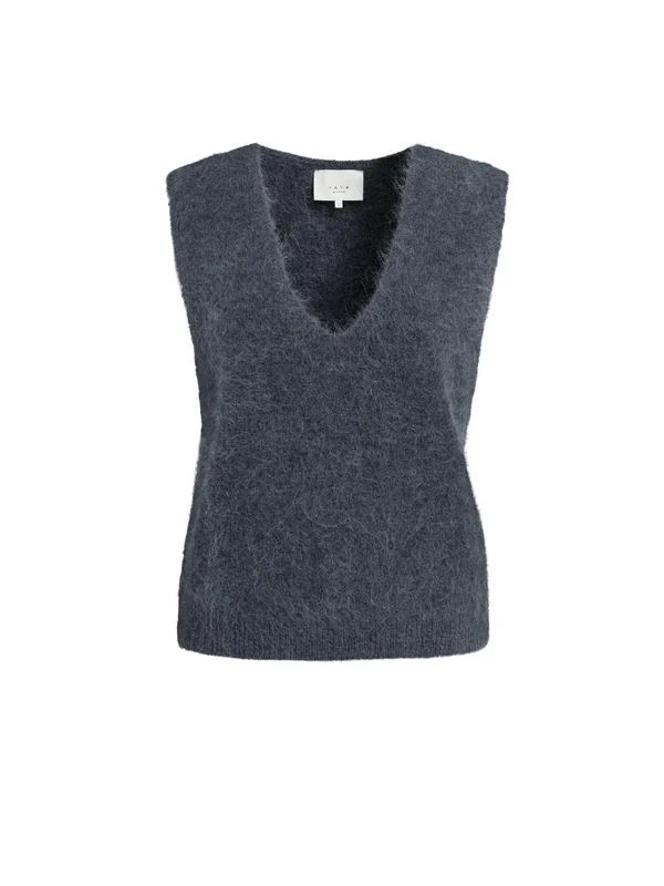 Pullunder - V-Ausschnit M / Grau / Pullover & Strick