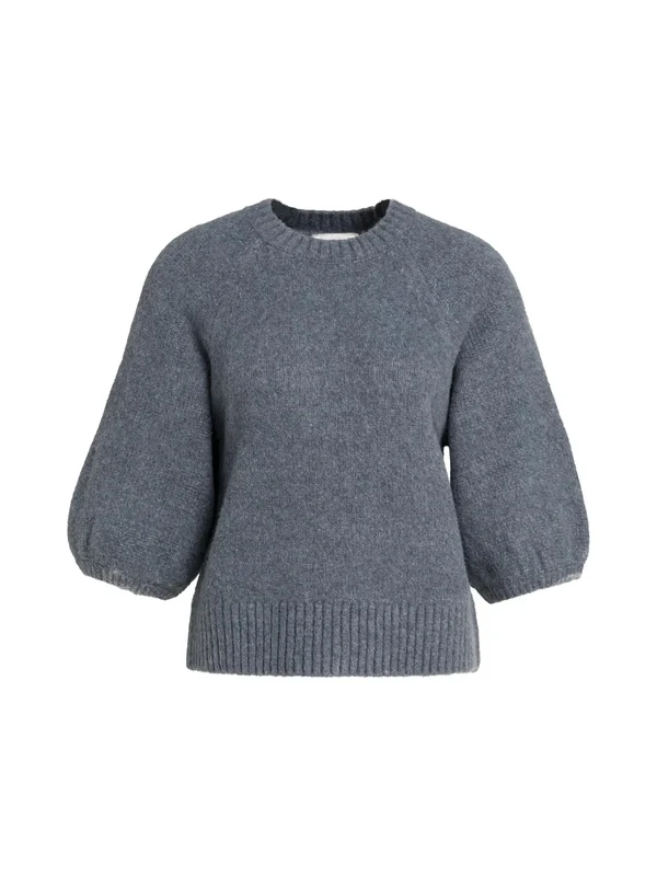 Pullover - Ballonärmel XS / Grau / Pullover & Strick