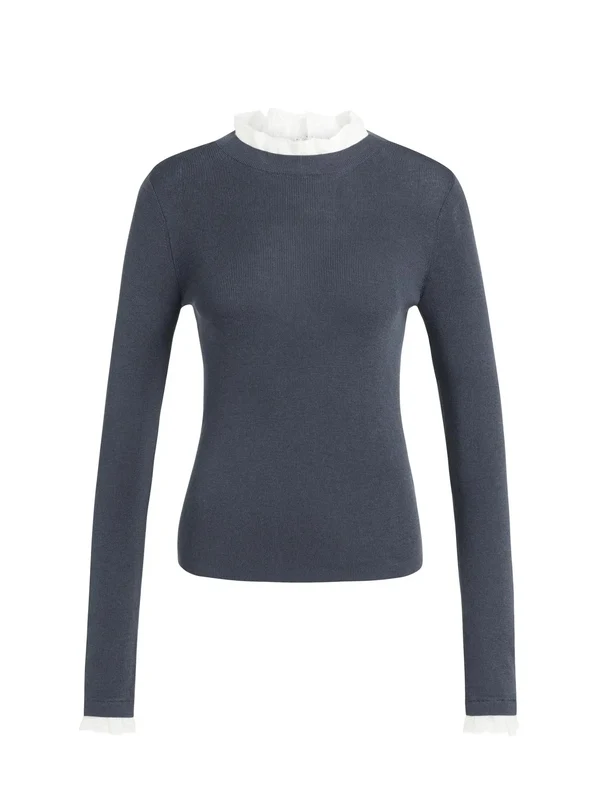 Pullover - Rippstruktur XL / Grau / Pullover & Strick