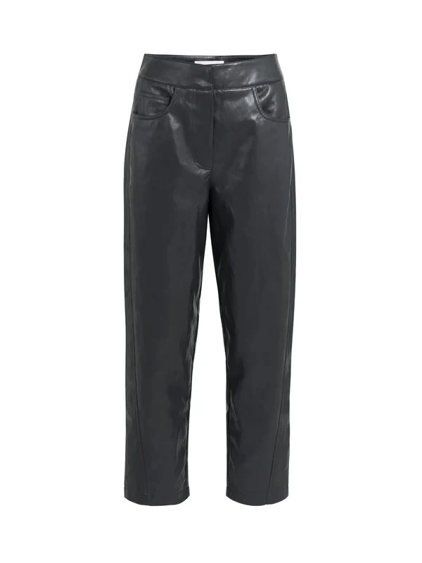 Hose - Lederimitat 42 / Schwarz / Hosen
