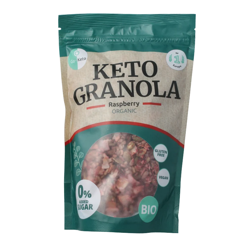 Go-Keto Granola framboos biologisch 290 gram