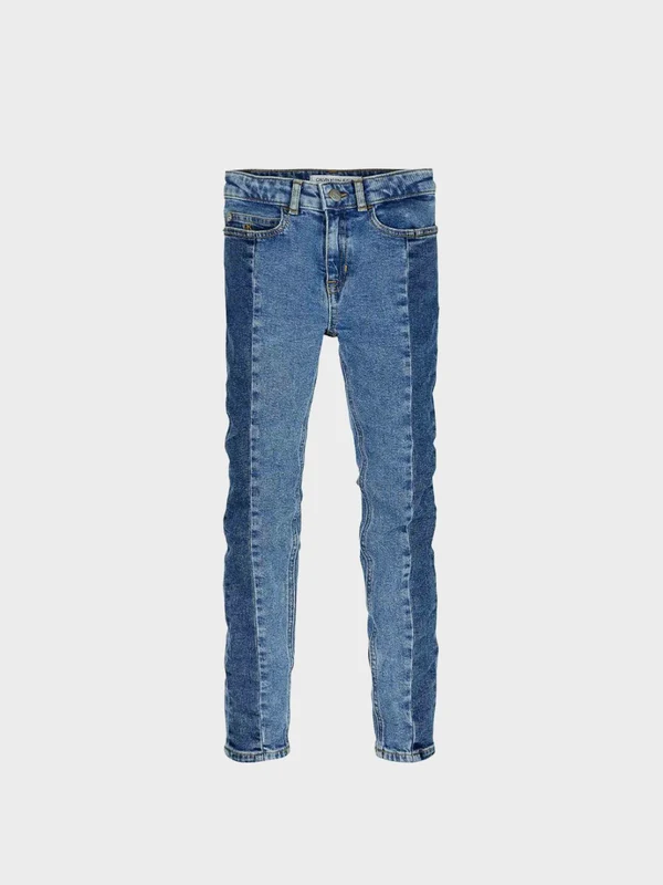 Calvin Klein Jeans - Girls' Skinny Upcycle Denim Jeans Denim / 16