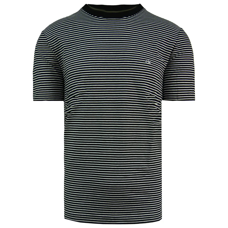 Calvin Klein Small Stripes Mens Black T-Shirt XL