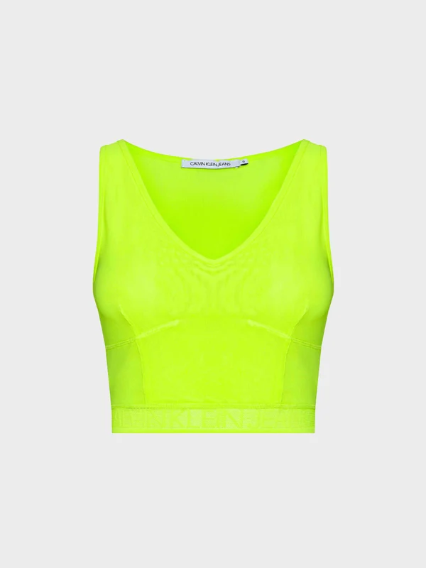 Calvin Klein Jeans - Women's Top Cropped Fit Yellow / S