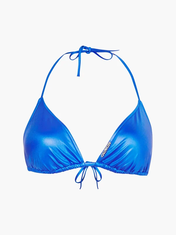Calvin Klein - Women's Triangle Bikini Top - Core Essentials Blue / M