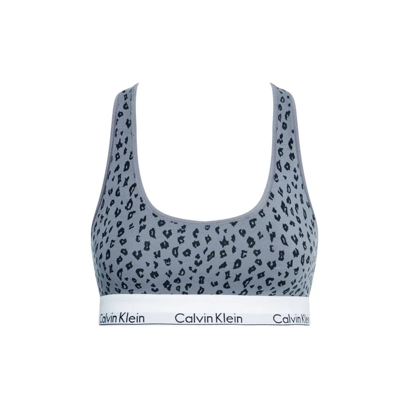 Calvin Klein Jeans - Women's Modern Cotton Bralette Top Grey/Black / XL