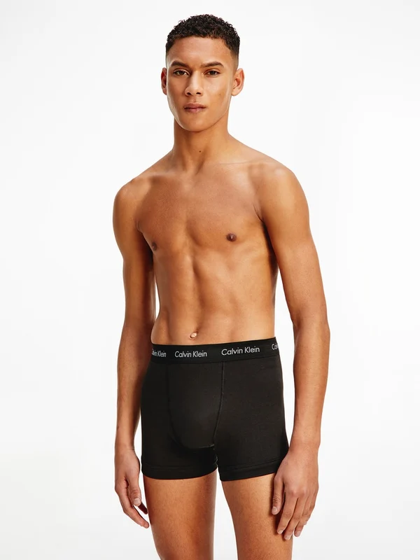 Calvin Klein - Men's 3 Pack Of Cotton Stretch Trunks Multi Color 46 / M