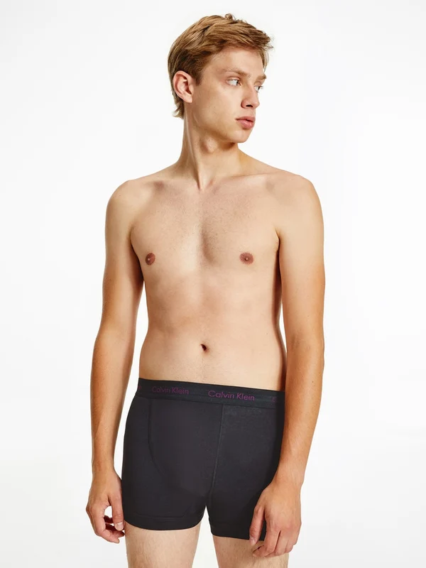 Calvin Klein - Men's 3 Pack Of Cotton Stretch Trunks Triple Black / S