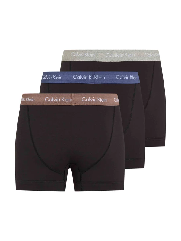 Calvin Klein - Men's 3 Pack Of Cotton Stretch Trunks Red/Blue/Grey / XL