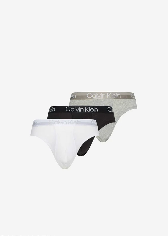 Calvin Klein - Men's Pack of 3 Modern Structure Briefs White/Black/Grey / S