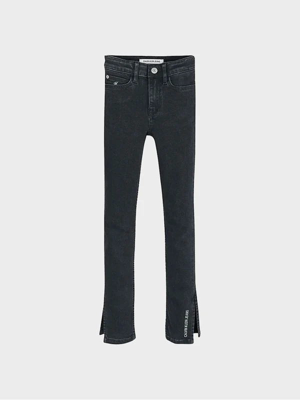Calvin Klein Jeans - Girls' Split Hem Skinny Jeans Black / 10
