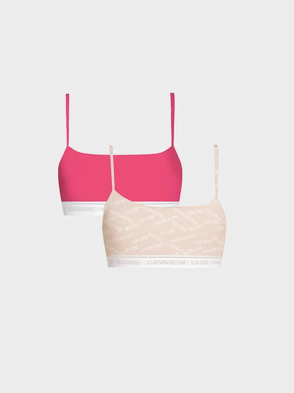 Calvin Klein Jeans - Women's Pack OF 2 String Bralettes Top Multi Color / M