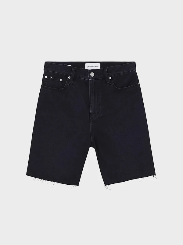 Calvin Klein Jeans - Women's Denim Bermuda Mom Shorts Black Denim / 30