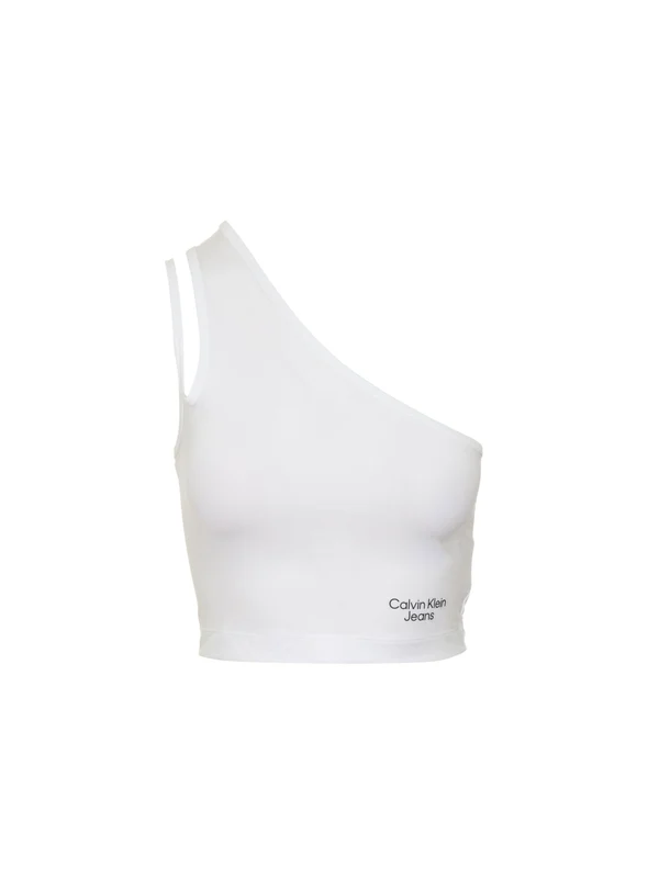 Calvin Klein Jeans - Women's One Shoulder Top Slim Fit White / XL
