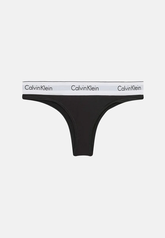 CALVIN KLEIN Slip nero da donna con elastico logato M