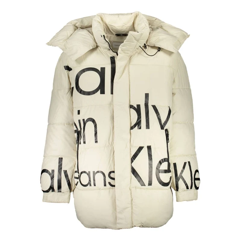 Calvin Klein Beige Polyester Men Jacket XL