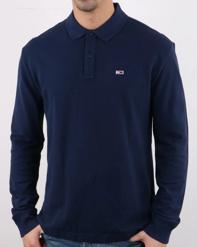 Tommy Hilfiger Long Sleeve Polo Shirt Navy XL