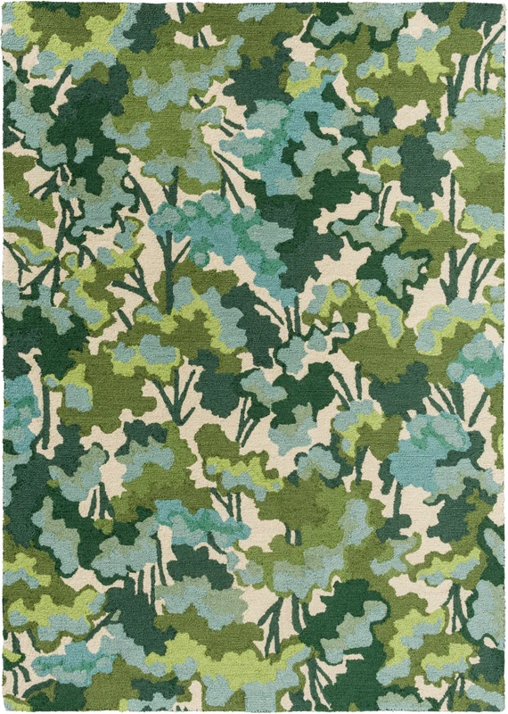 Brink and Campman Tree Tops Green Area Rug by Harlequin 6' 7'' X 9' 2'' Rectangle