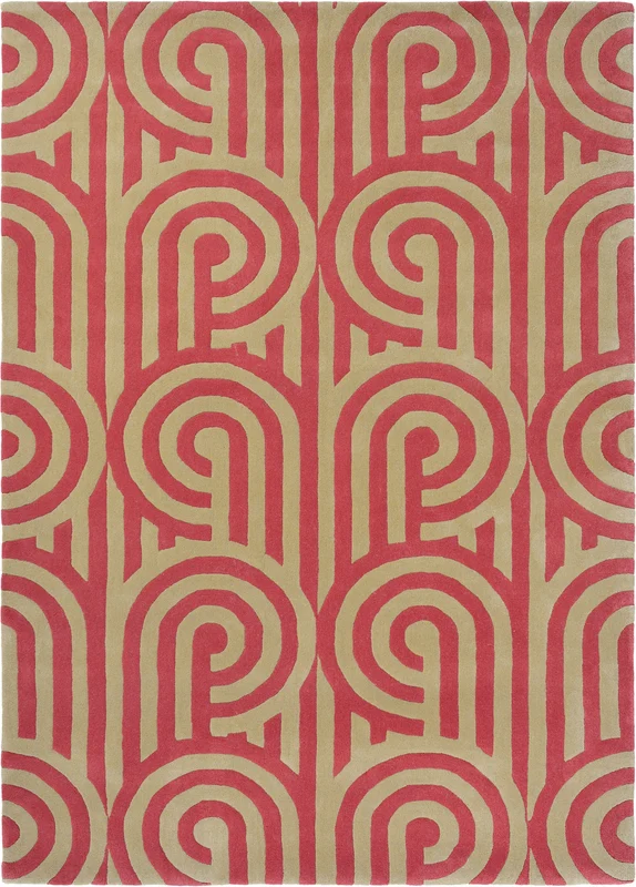 Brink and Campman Turnabouts Claret Area Rug by Florence Broadhurst 8' 2'' X 11' 6'' Rectangle