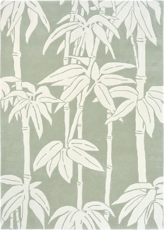 Brink and Campman Japanese Bamboo Jade Area Rug by Florence Broadhurst 3' 11'' X 5' 9'' Rectangle