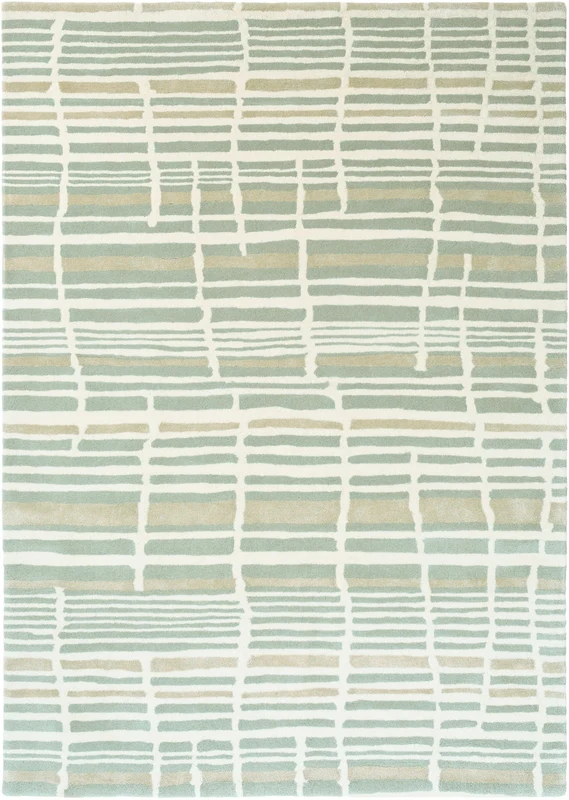 Brink and Campman Tortoiseshell Stripe Jade Area Rug by Florence Broadhurst 8' 2'' X 11' 6'' Rectangle