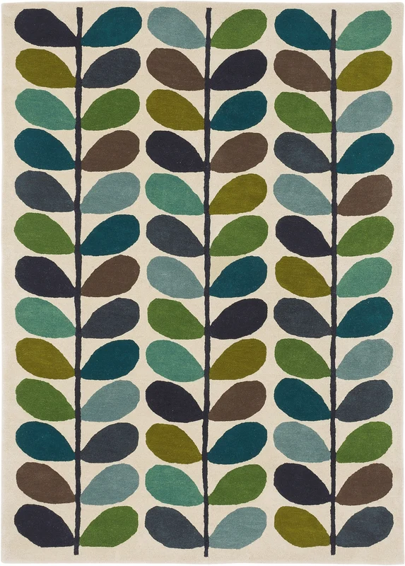 Brink and Campman Multi Stem Kingfisher Area Rug by Orla Kiely 8' 2'' X 11' 6'' Rectangle