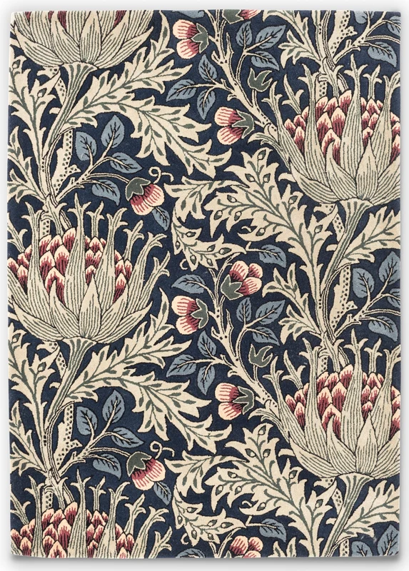 Brink and Campman Artichoke Mineral Area Rug by Morris Co x Emery Walker's House 4' 7'' X 6' 7'' Rectangle