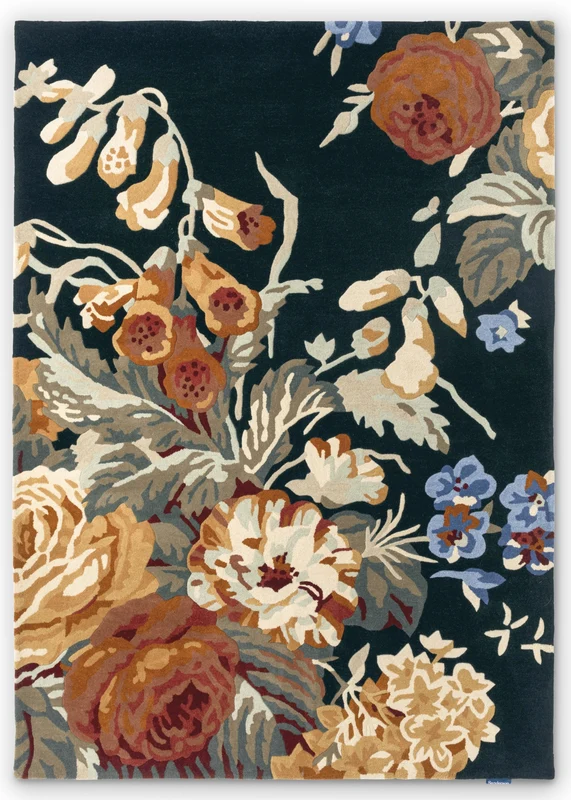 Brink and Campman Stapleton Park Navy/Burnt Orange Area Rug by Sanderson 4' 7'' X 6' 7'' Rectangle