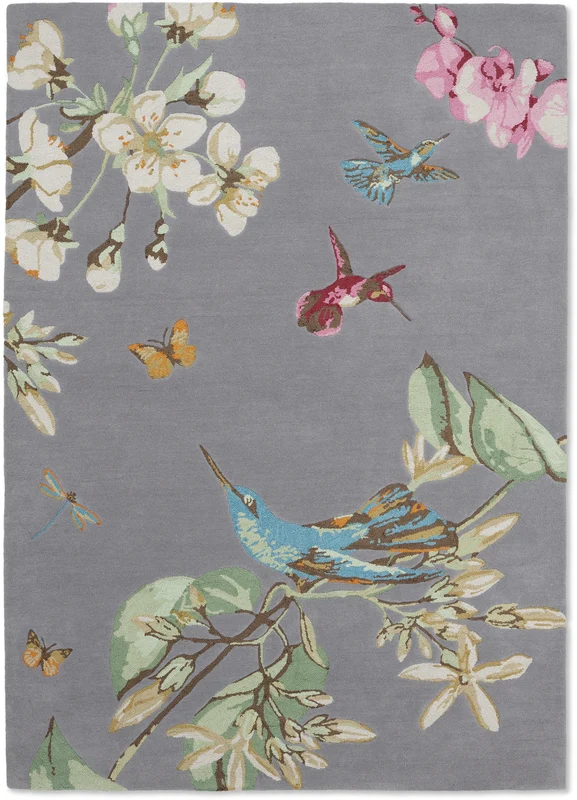 Brink and Campman Hummingbird Grey Area Rug by Wedgwood 8' 2'' X 11' 6'' Rectangle