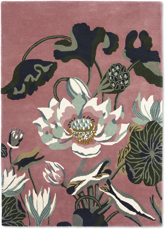 Brink and Campman Waterlily Dusty Rose Area Rug by Wedgwood 3' 11'' X 5' 9'' Rectangle
